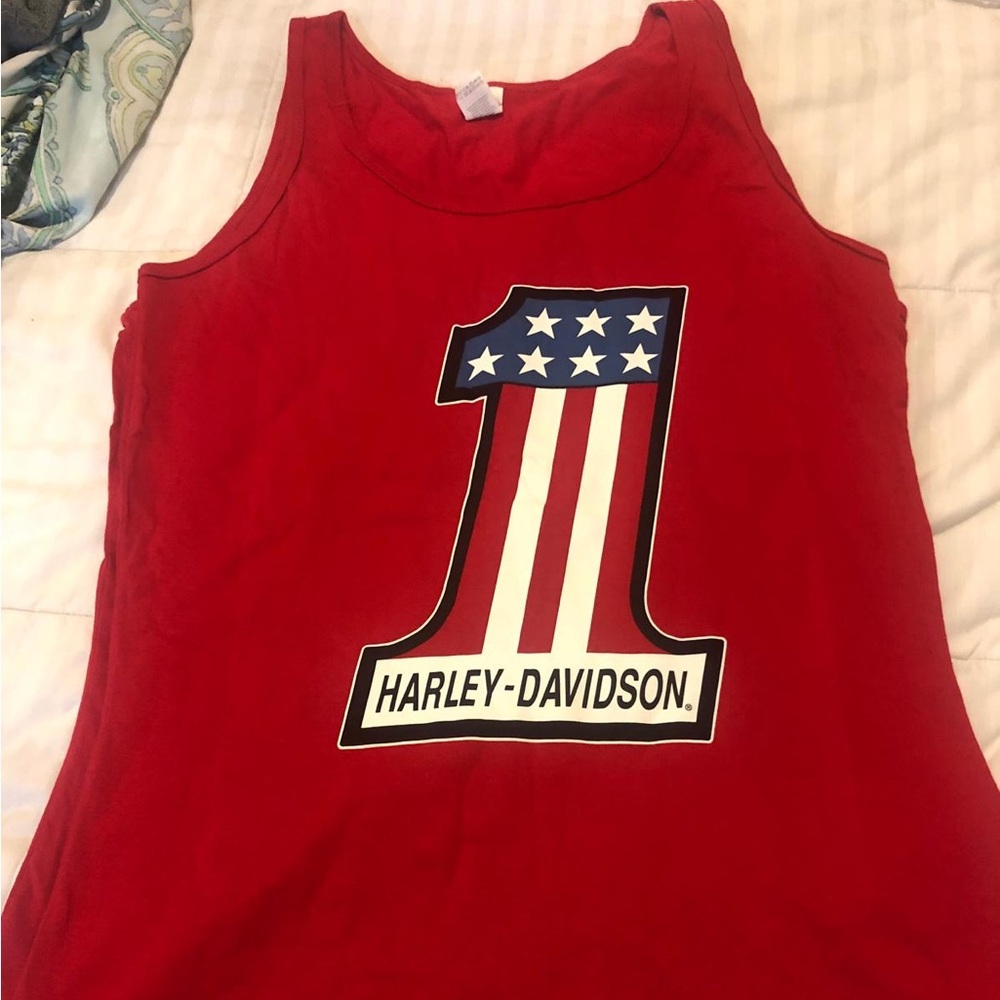 Harley-Davidson  Patriotic Red Tank Top